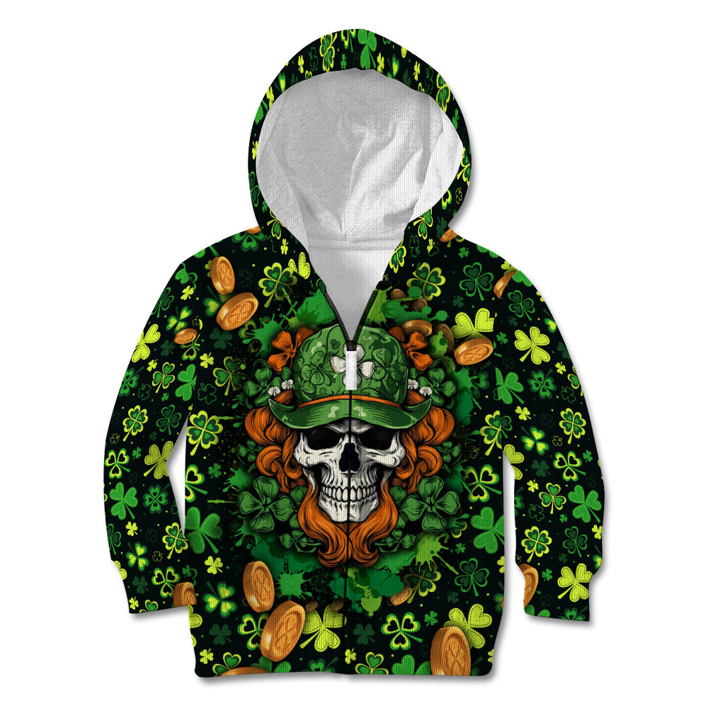 Happy St. Patrick's Day Skull Kid Hoodie - Wonder Print Shop