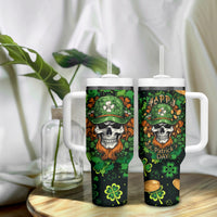 Happy St. Patrick's Day Skull Tumbler With Handle - Wonder Print Shop