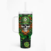 Happy St. Patrick's Day Skull Tumbler With Handle - Wonder Print Shop