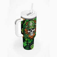 Happy St. Patrick's Day Skull Tumbler With Handle - Wonder Print Shop