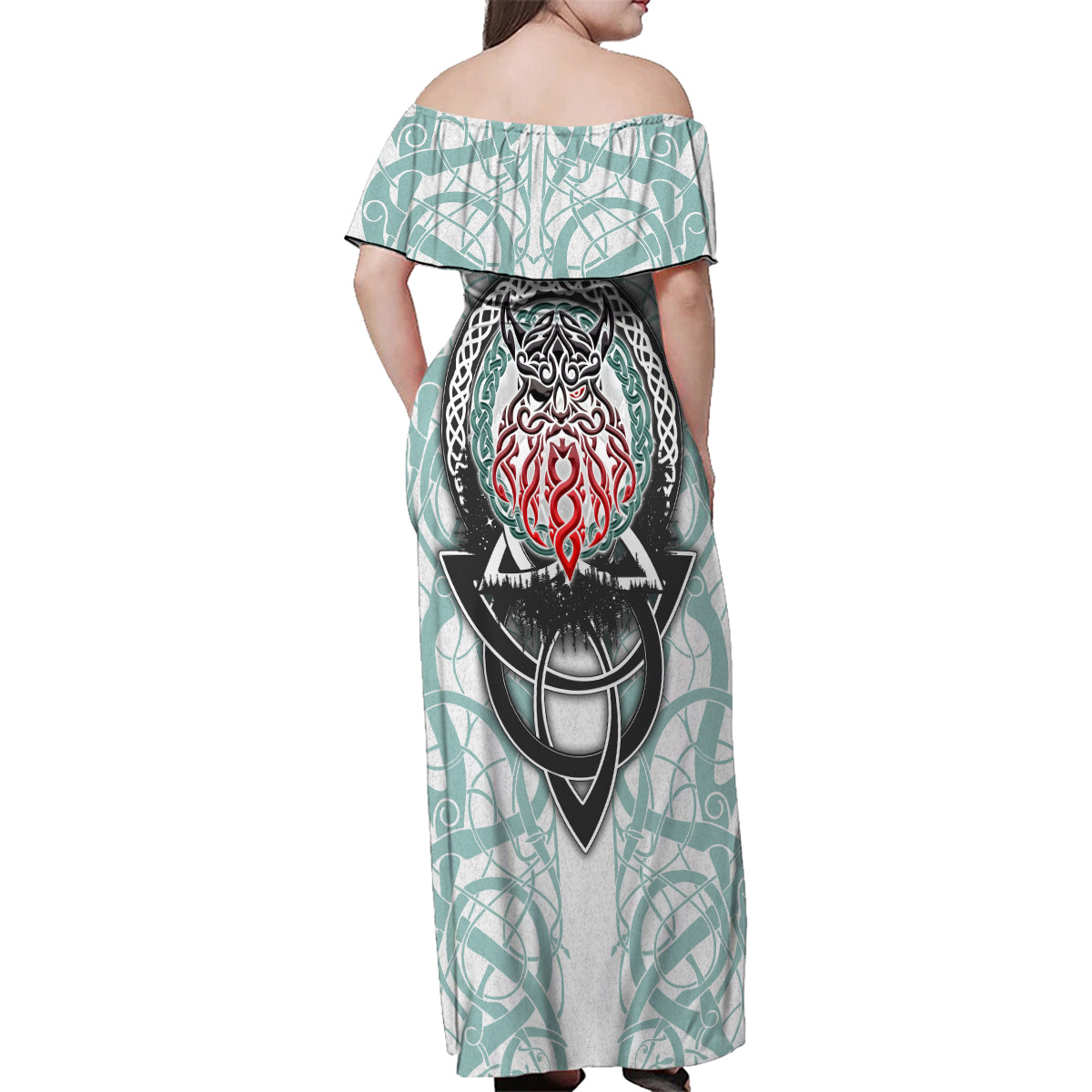 Vking Odin Family Matching Off Shoulder Maxi Dress and Hawaiian Shirt God Of Asgard - Wonder Print Shop