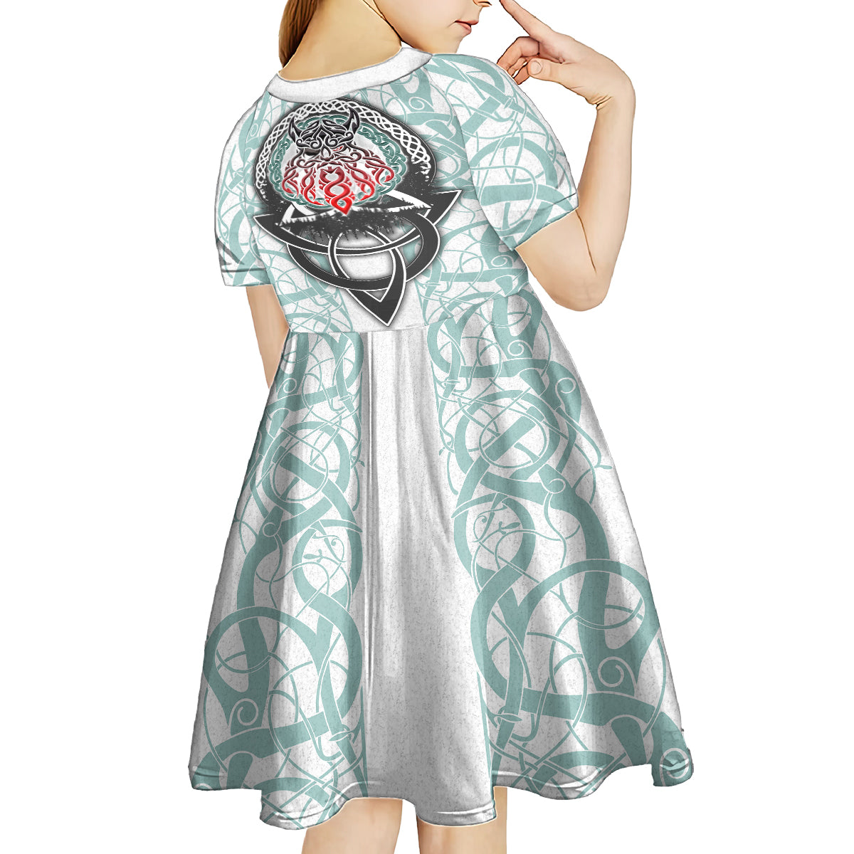 Vking Odin Kid Short Sleeve Dress God Of Asgard - Wonder Print Shop