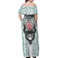 Vking Odin Off Shoulder Maxi Dress God Of Asgard - Wonder Print Shop