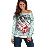 Vking Odin Off Shoulder Sweater God Of Asgard - Wonder Print Shop