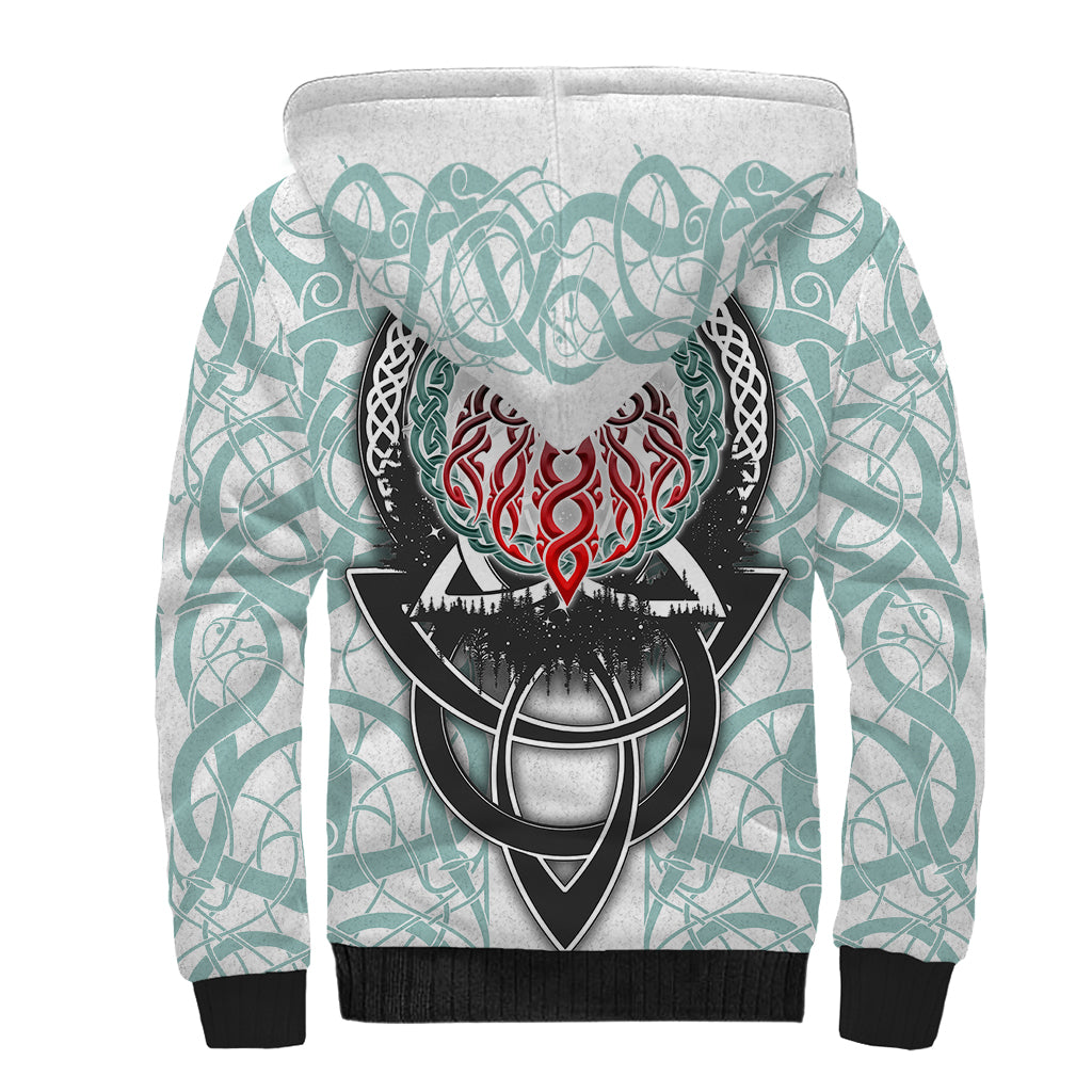 Vking Odin Sherpa Hoodie God Of Asgard - Wonder Print Shop