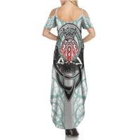 Vking Odin Summer Maxi Dress God Of Asgard - Wonder Print Shop