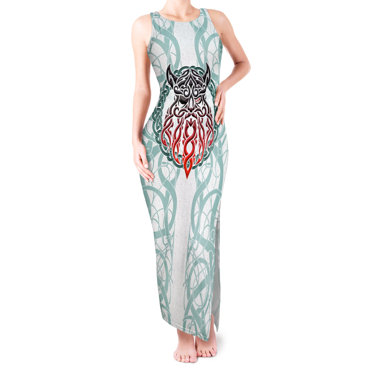Vking Odin Tank Maxi Dress God Of Asgard - Wonder Print Shop