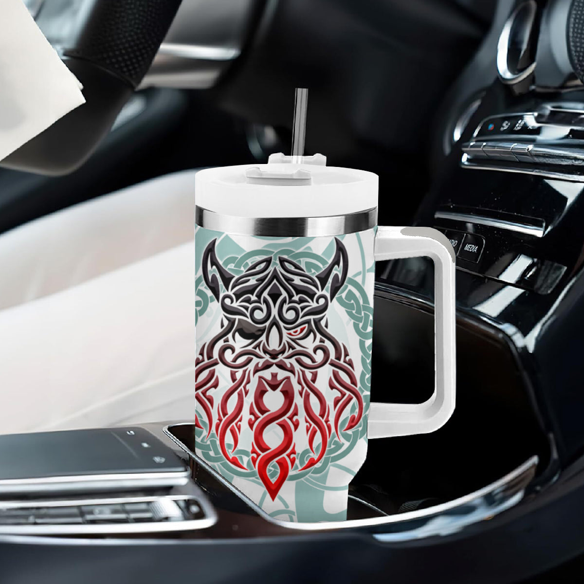 Vking Odin Tumbler With Handle God Of Asgard - Wonder Print Shop