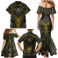 Viking Warrior Family Matching Mermaid Dress and Hawaiian Shirt - Wonder Print Shop