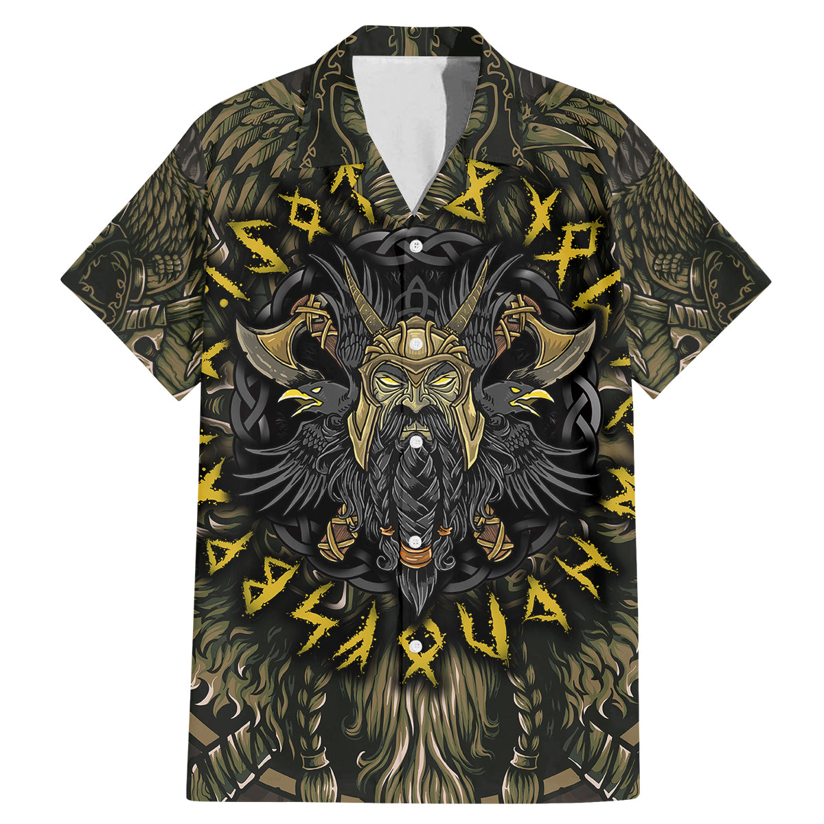 Viking Warrior Family Matching Mermaid Dress and Hawaiian Shirt - Wonder Print Shop