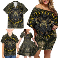 Viking Warrior Family Matching Off Shoulder Short Dress and Hawaiian Shirt - Wonder Print Shop