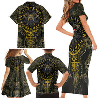 Viking Warrior Family Matching Short Sleeve Bodycon Dress and Hawaiian Shirt - Wonder Print Shop