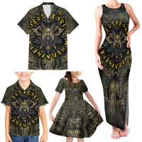 Viking Warrior Family Matching Tank Maxi Dress and Hawaiian Shirt - Wonder Print Shop