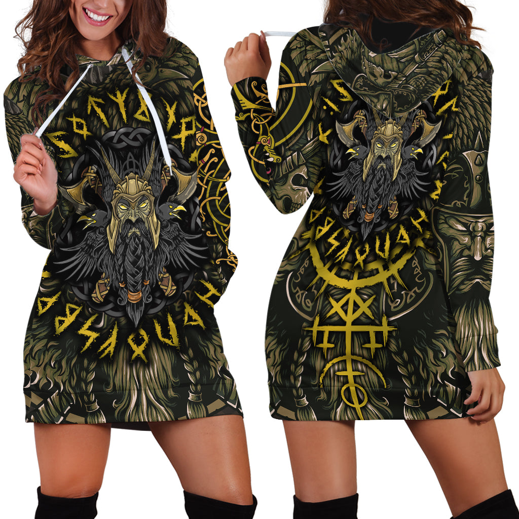 Viking Warrior Hoodie Dress - Wonder Print Shop