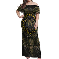 Viking Warrior Off Shoulder Maxi Dress - Wonder Print Shop