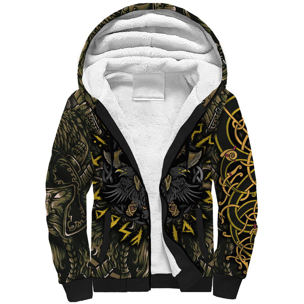 Viking Warrior Sherpa Hoodie - Wonder Print Shop