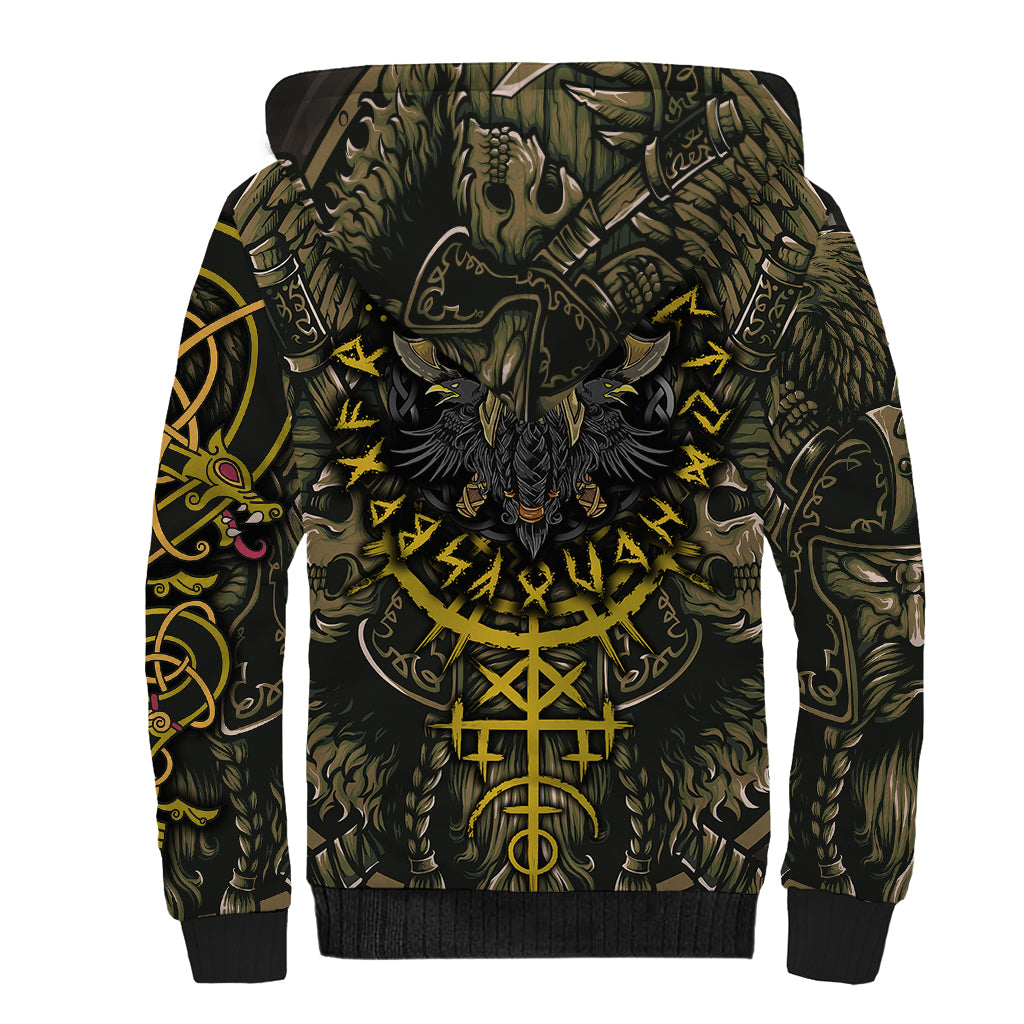 Viking Warrior Sherpa Hoodie - Wonder Print Shop