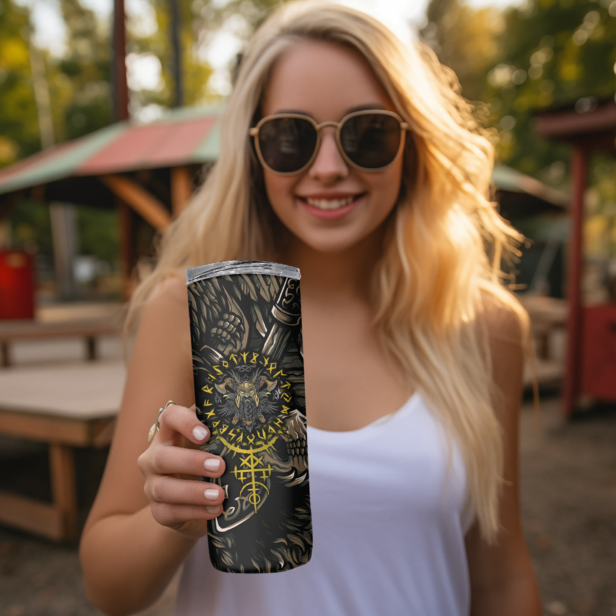 Viking Warrior Skinny Tumbler - Wonder Print Shop