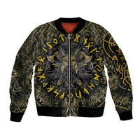 Viking Warrior Sleeve Zip Bomber Jacket - Wonder Print Shop