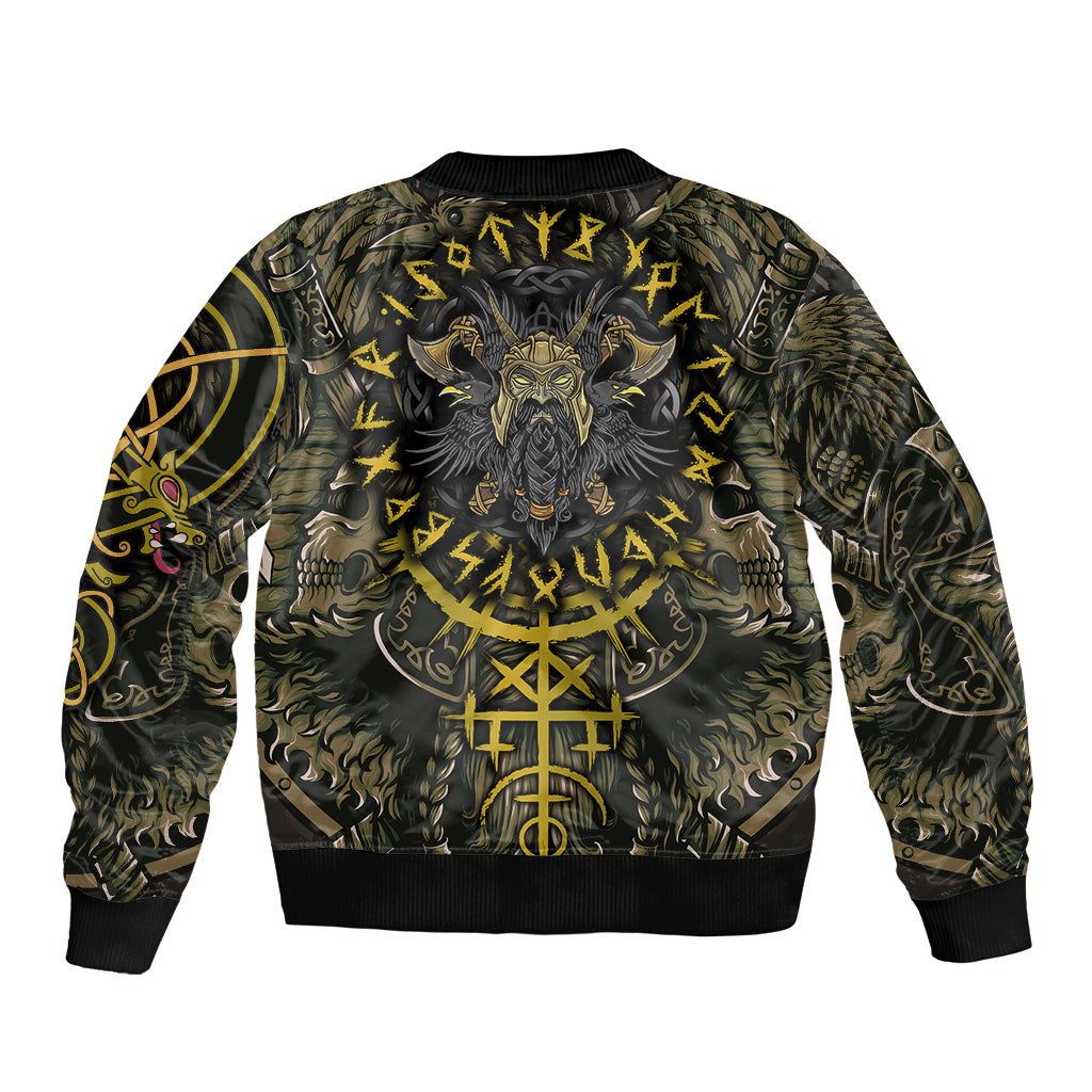 Viking Warrior Sleeve Zip Bomber Jacket - Wonder Print Shop
