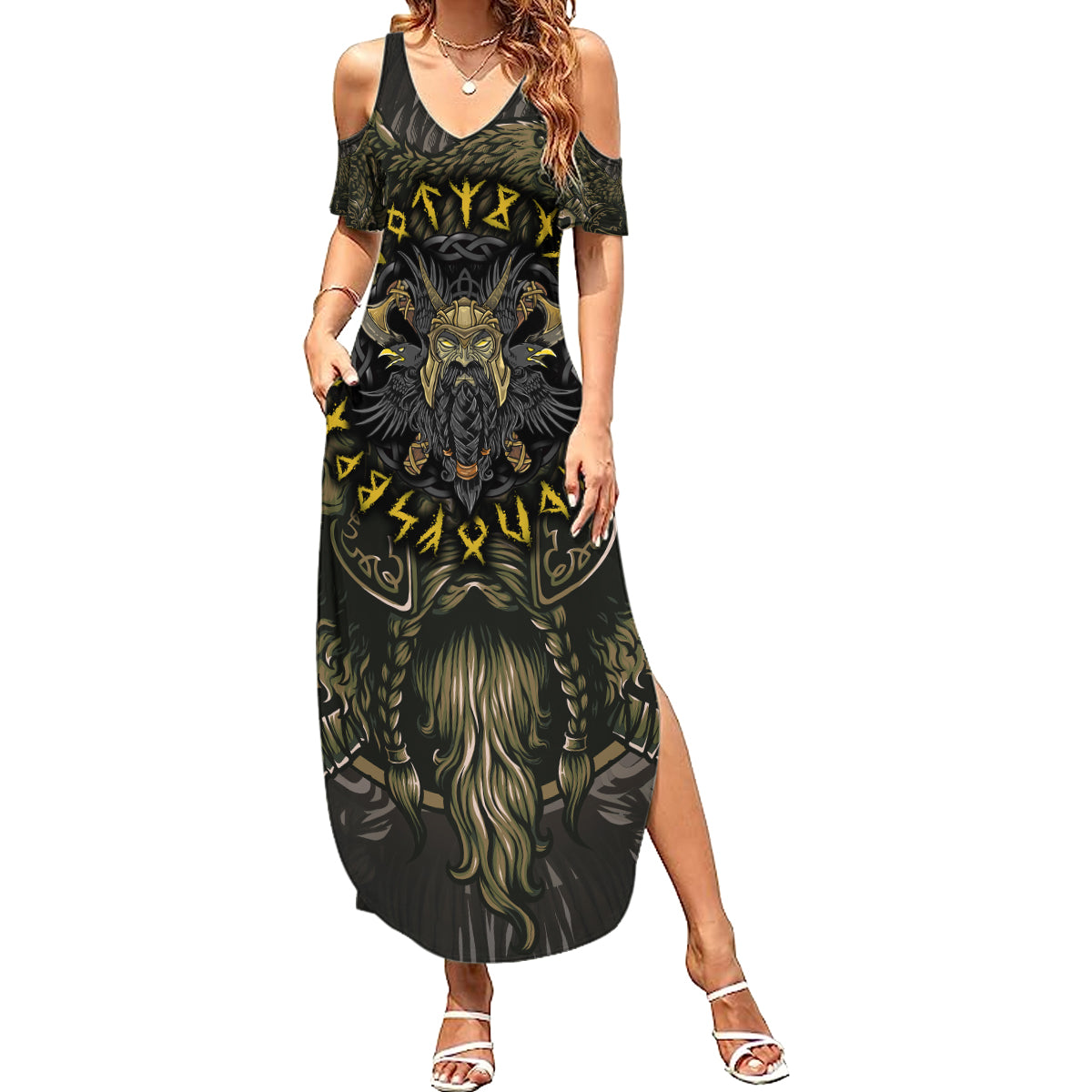 Viking Warrior Summer Maxi Dress - Wonder Print Shop