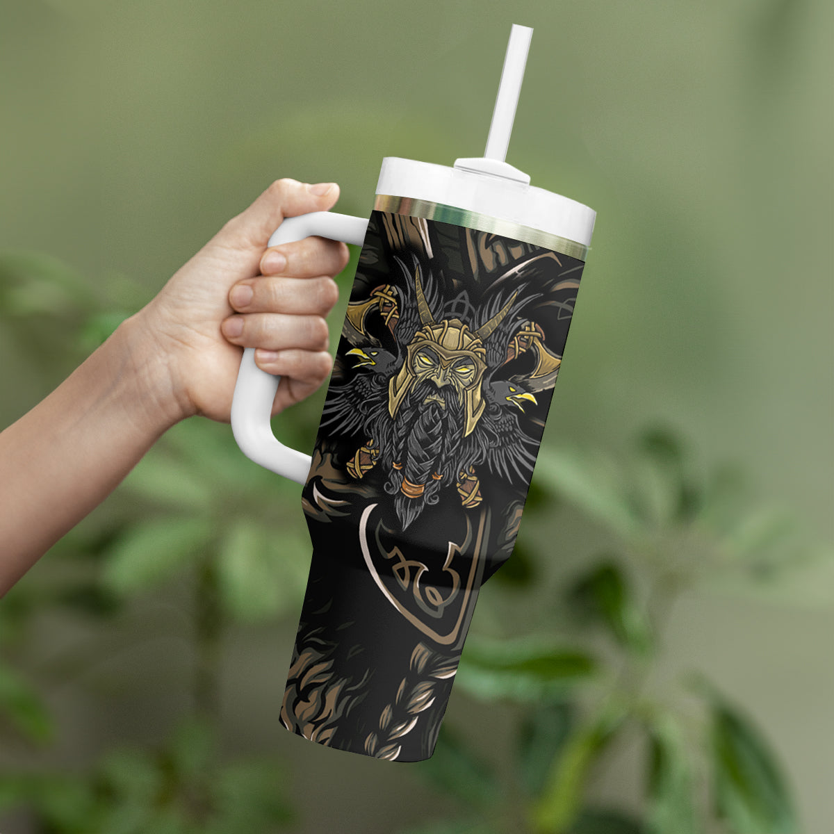 Viking Warrior Tumbler With Handle - Wonder Print Shop