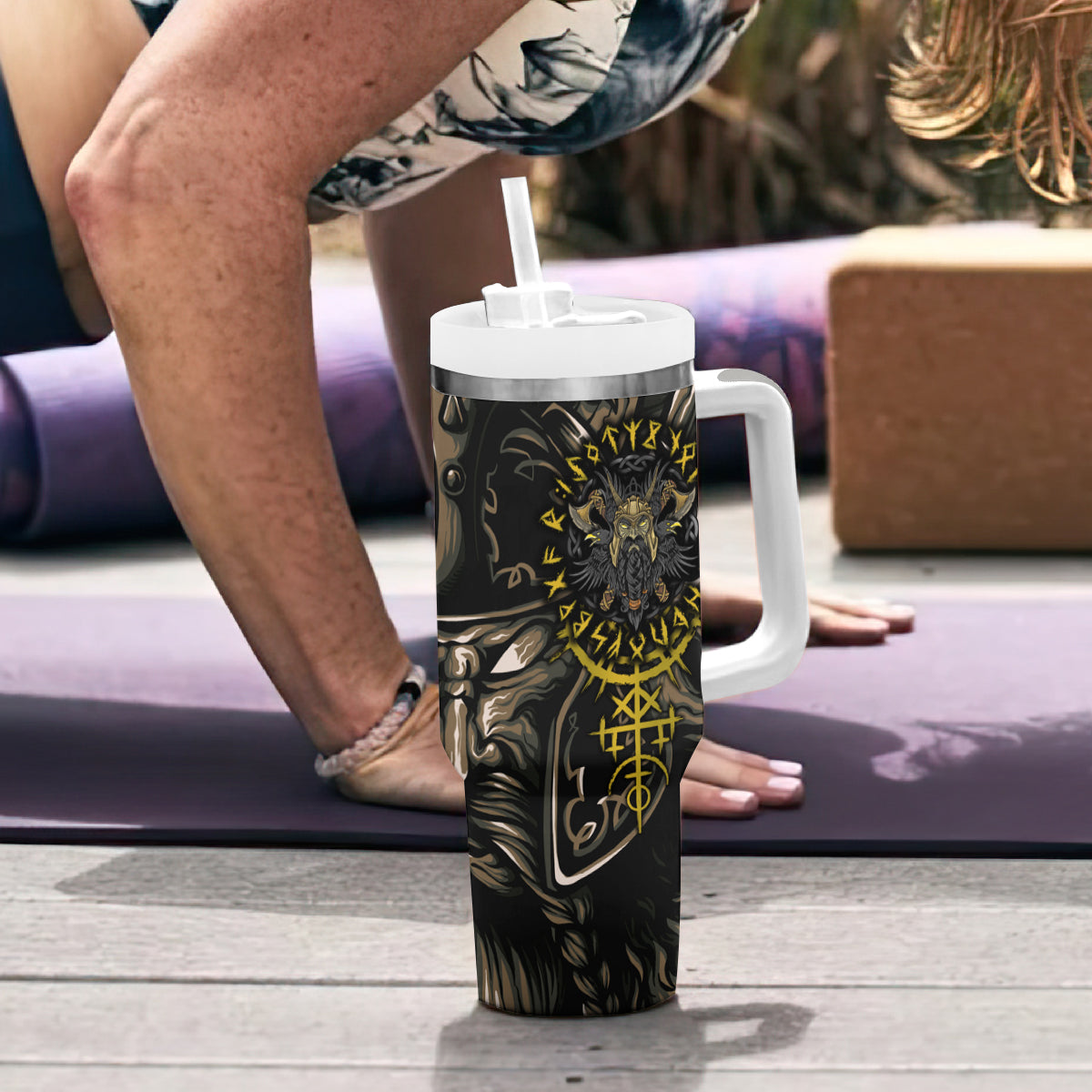 Viking Warrior Tumbler With Handle - Wonder Print Shop