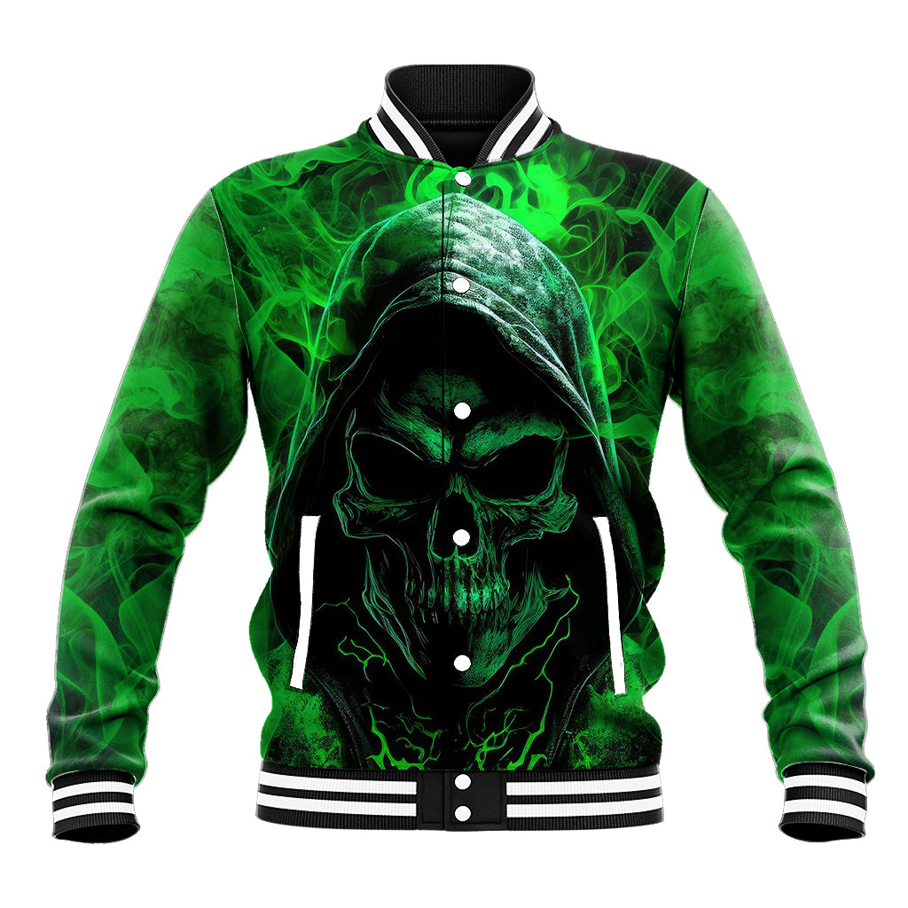 Skull Baseball Jacket Try Again Tomorrow - Wonder Print Shop