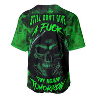 Skull Baseball Jersey Try Again Tomorrow - Wonder Print Shop