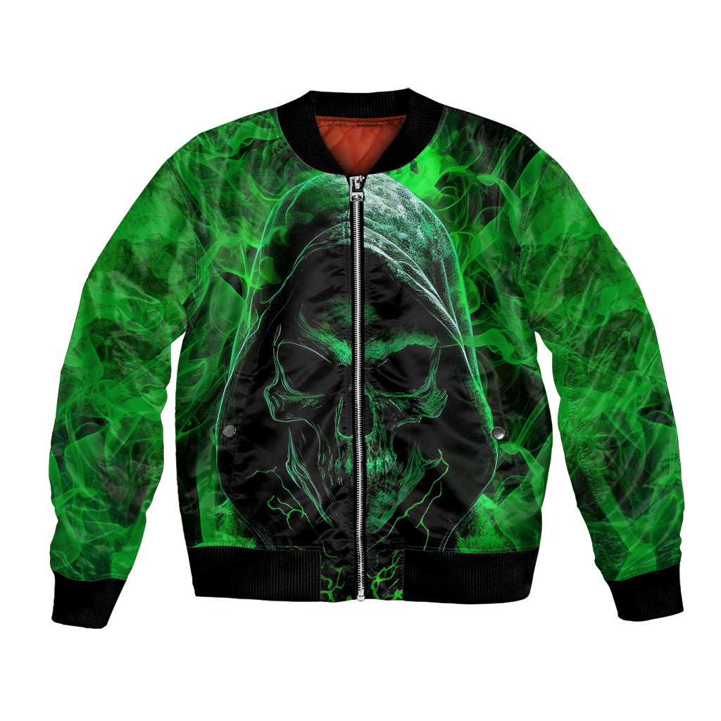 Skull Bomber Jacket Try Again Tomorrow - Wonder Print Shop