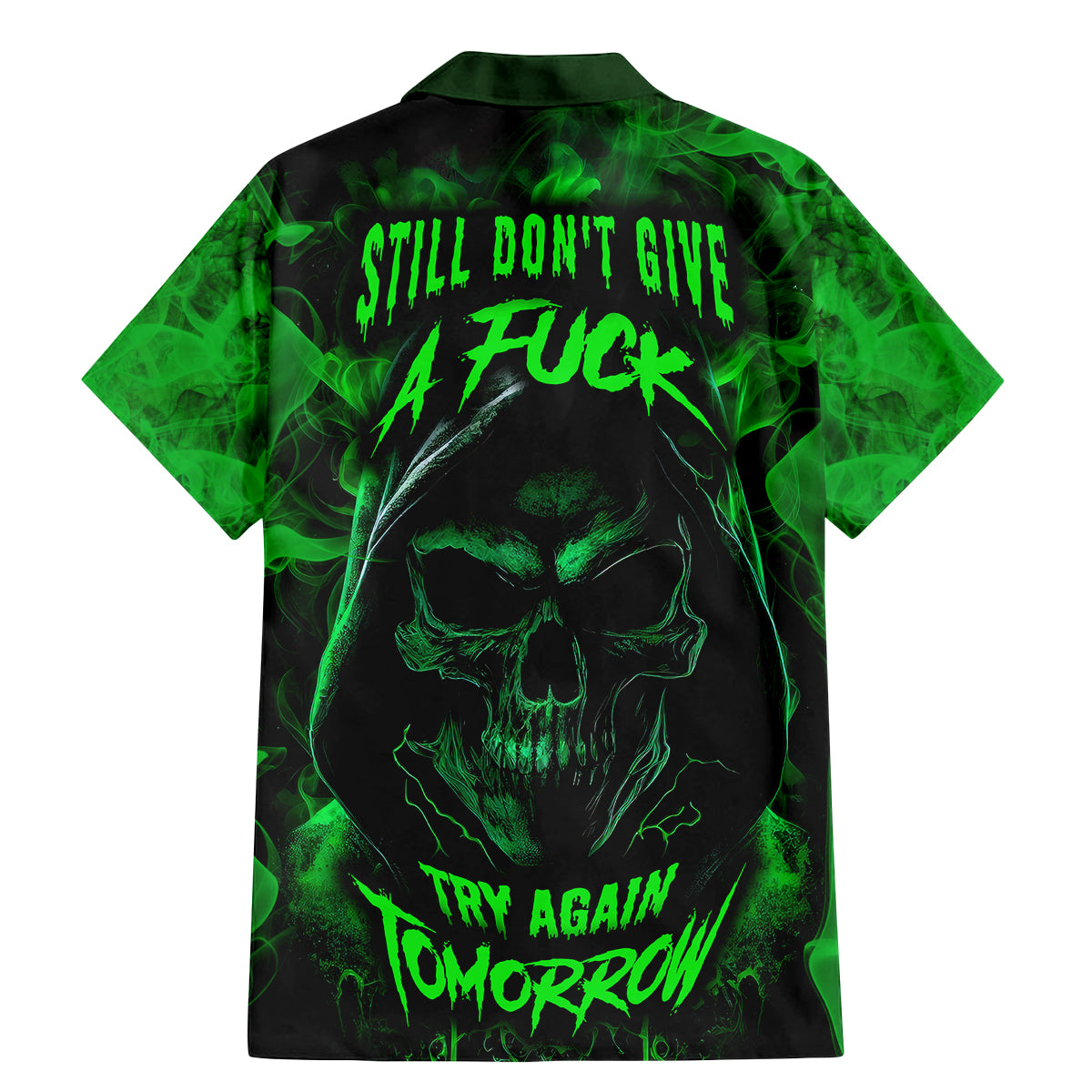 Skull Family Matching Mermaid Dress and Hawaiian Shirt Try Again Tomorrow - Wonder Print Shop