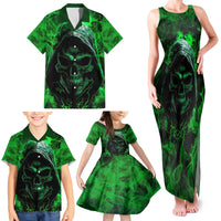 Skull Family Matching Tank Maxi Dress and Hawaiian Shirt Try Again Tomorrow - Wonder Print Shop