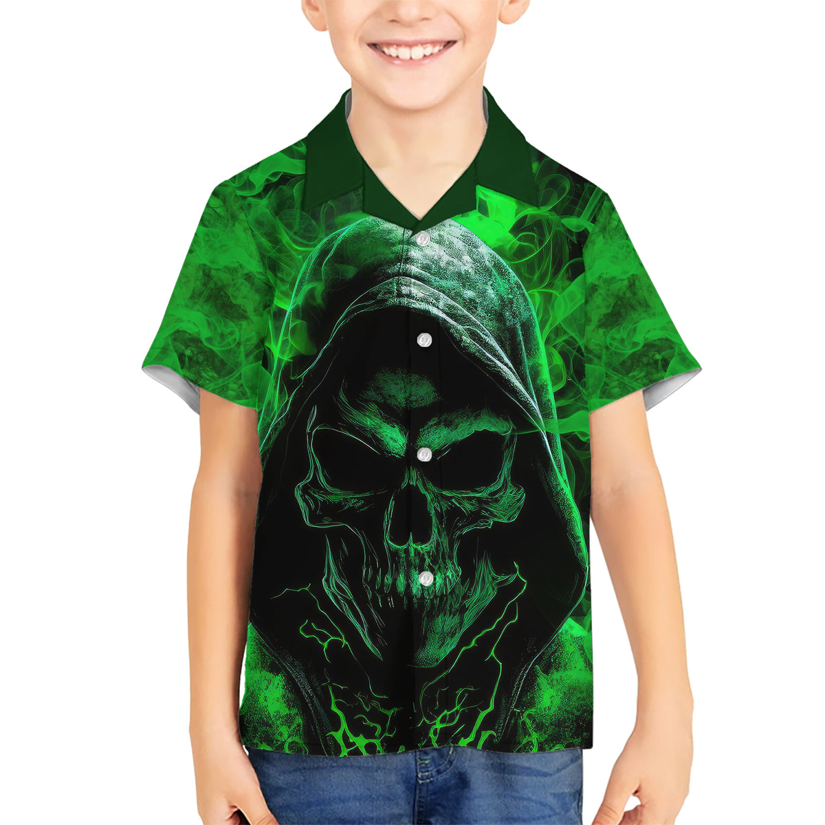 Skull Kid Hawaiian Shirt Try Again Tomorrow - Wonder Print Shop