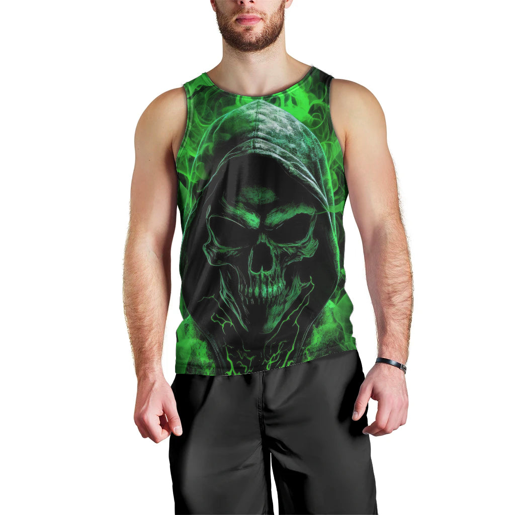 Skull Men Tank Top Try Again Tomorrow - Wonder Print Shop