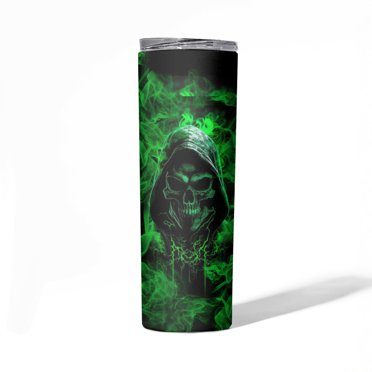 Skull Skinny Tumbler Try Again Tomorrow - Wonder Print Shop