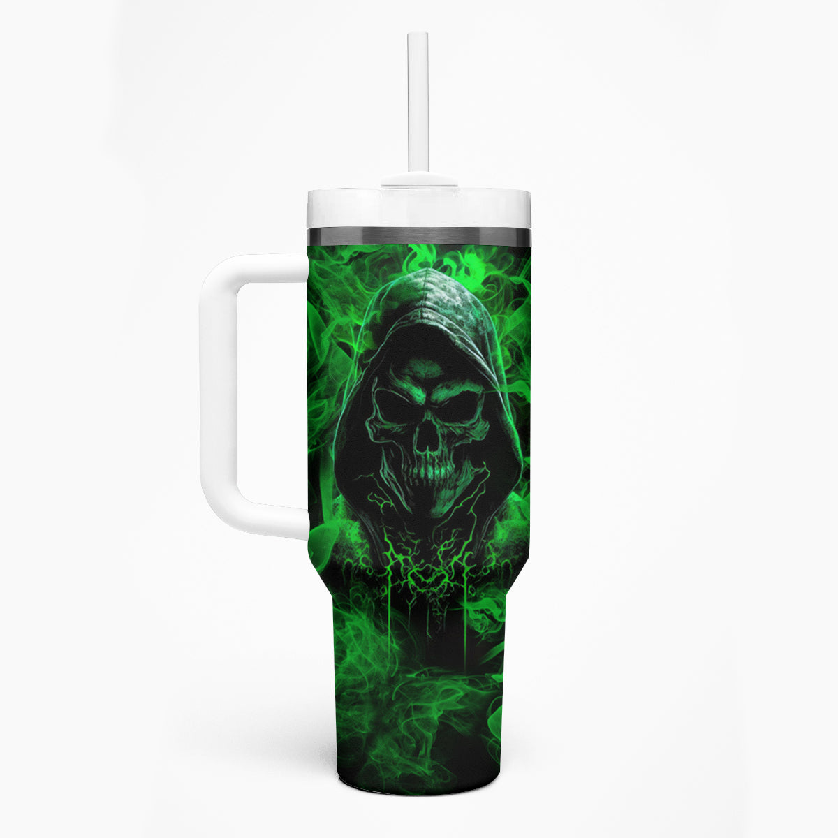 Skull Tumbler With Handle Try Again Tomorrow - Wonder Print Shop