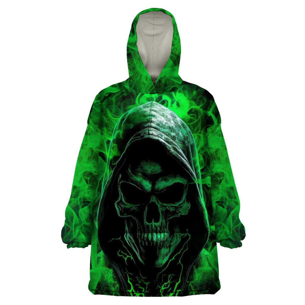 Skull Wearable Blanket Hoodie Try Again Tomorrow - Wonder Print Shop