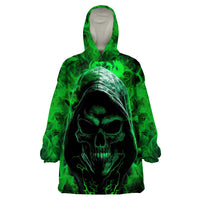 Skull Wearable Blanket Hoodie Try Again Tomorrow - Wonder Print Shop