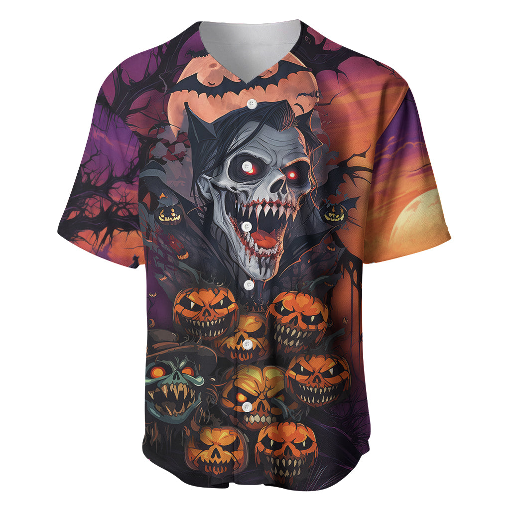 Halloween Skull Baseball Jersey Hello Darkness My Old Friend - Wonder Print Shop