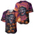 Halloween Skull Baseball Jersey Hello Darkness My Old Friend - Wonder Print Shop