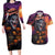 Halloween Skull Couples Matching Long Sleeve Bodycon Dress and Hawaiian Shirt Hello Darkness My Old Friend - Wonder Print Shop