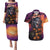 Halloween Skull Couples Matching Puletasi Dress and Hawaiian Shirt Hello Darkness My Old Friend - Wonder Print Shop