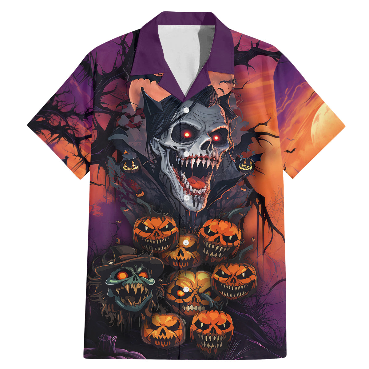 Halloween Skull Family Matching Mermaid Dress and Hawaiian Shirt Hello Darkness My Old Friend - Wonder Print Shop