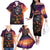 Halloween Skull Family Matching Off Shoulder Long Sleeve Dress and Hawaiian Shirt Hello Darkness My Old Friend - Wonder Print Shop