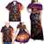 Halloween Skull Family Matching Off Shoulder Maxi Dress and Hawaiian Shirt Hello Darkness My Old Friend - Wonder Print Shop