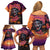 Halloween Skull Family Matching Off Shoulder Short Dress and Hawaiian Shirt Hello Darkness My Old Friend - Wonder Print Shop
