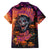Halloween Skull Family Matching Off Shoulder Short Dress and Hawaiian Shirt Hello Darkness My Old Friend - Wonder Print Shop