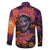 Halloween Skull Family Matching Off Shoulder Short Dress and Hawaiian Shirt Hello Darkness My Old Friend - Wonder Print Shop
