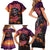 Halloween Skull Family Matching Short Sleeve Bodycon Dress and Hawaiian Shirt Hello Darkness My Old Friend - Wonder Print Shop