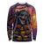 Halloween Skull Long Sleeve Shirt Hello Darkness My Old Friend - Wonder Print Shop